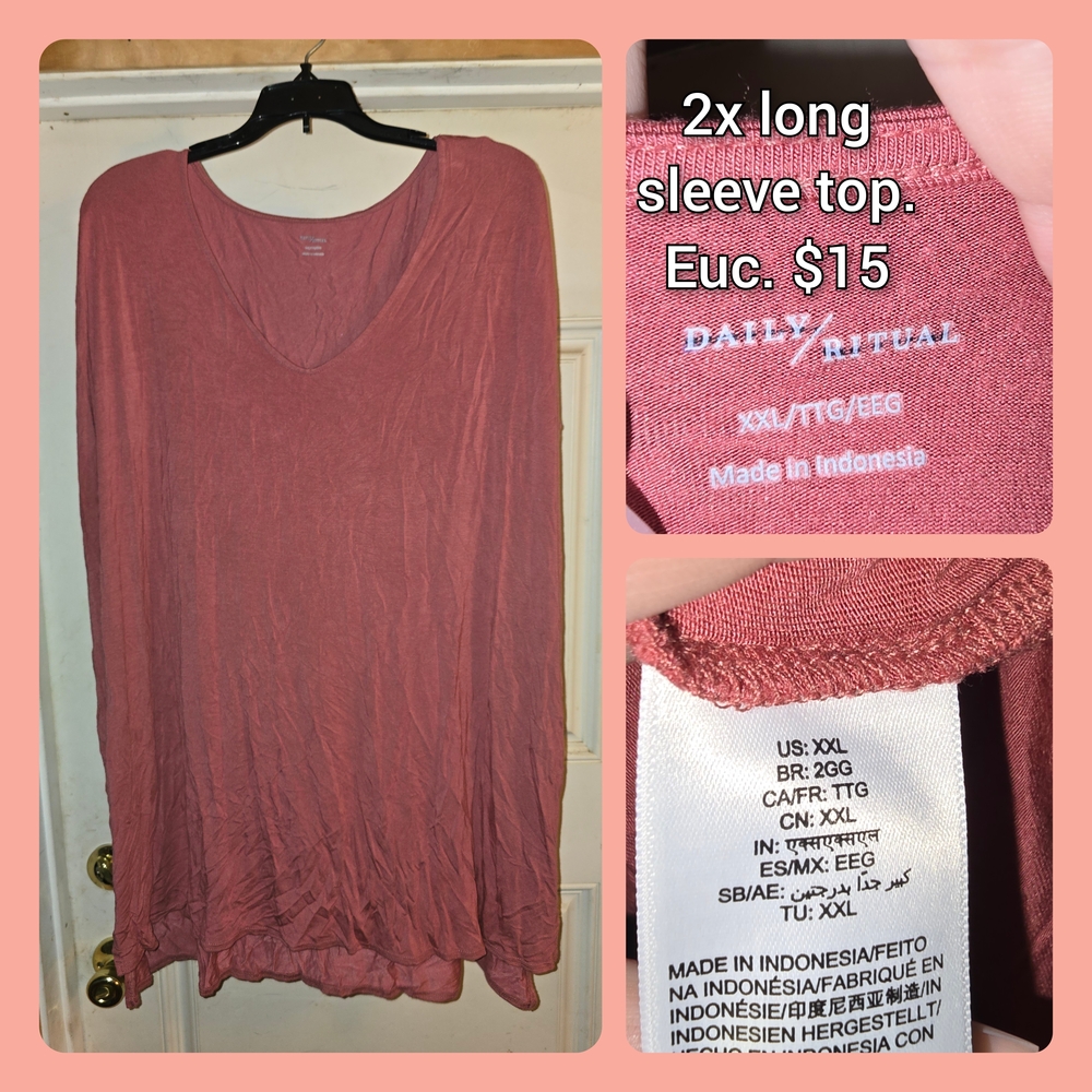 Daily Ritual Women's Long Sleeve Top - Mauve